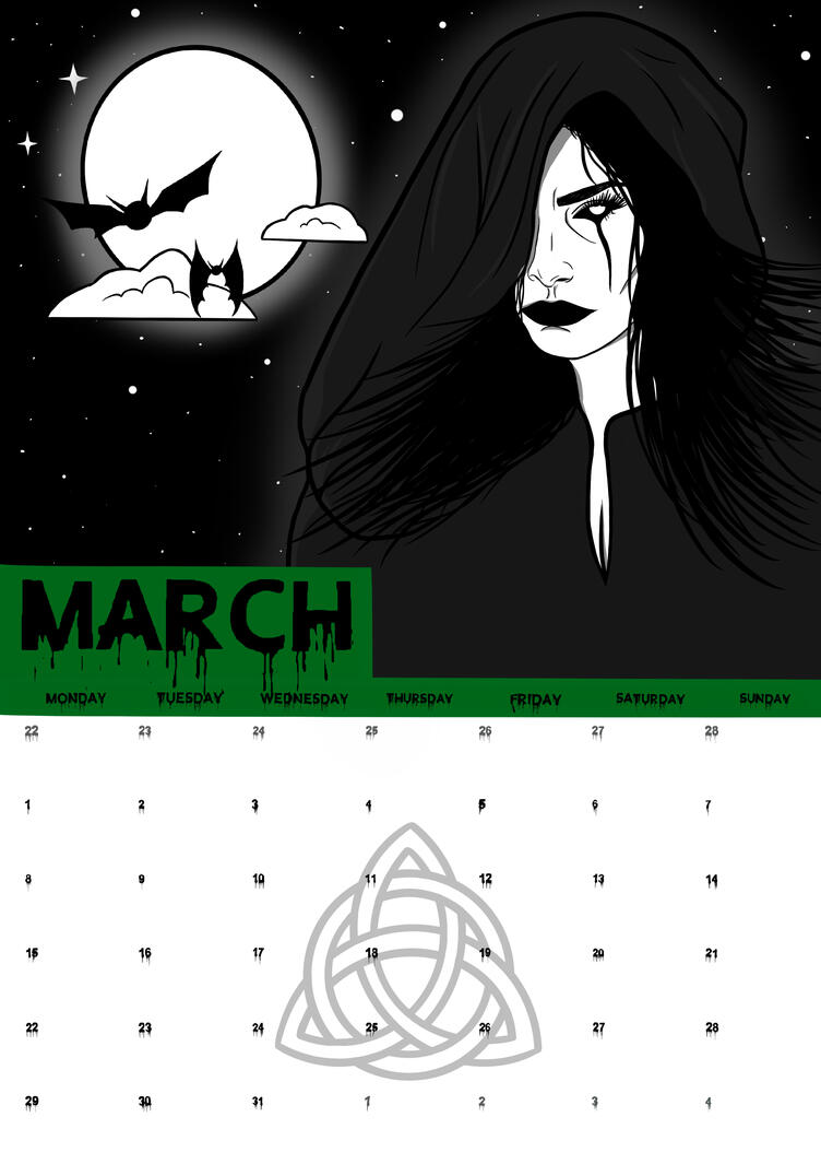 Sophie Belladonna 2021 Art Calendar Collab