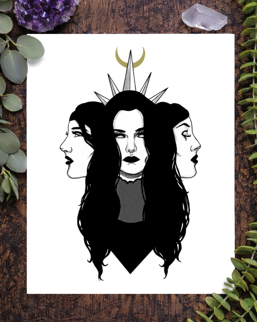She Of Threes Print $15 USD