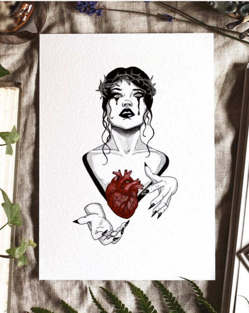 Sacred Heart Art Print $25 USD